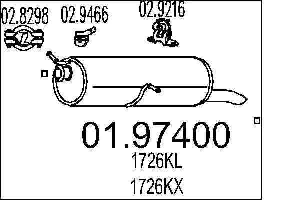 Handler.Part End silencer MTS 0197400 1