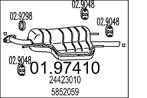 Handler.Part End silencer MTS 0197410 1