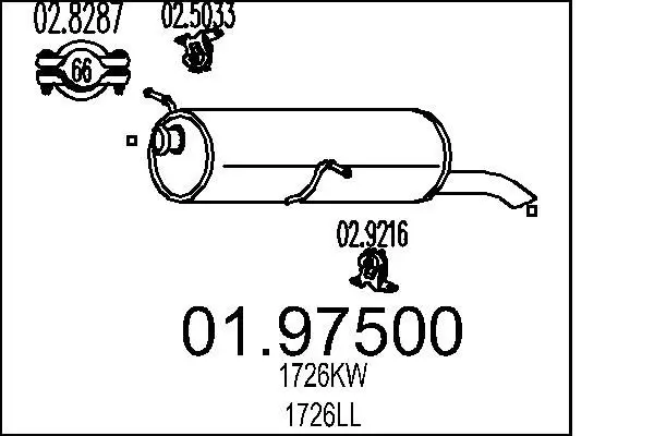 Handler.Part End silencer MTS 0197500 1