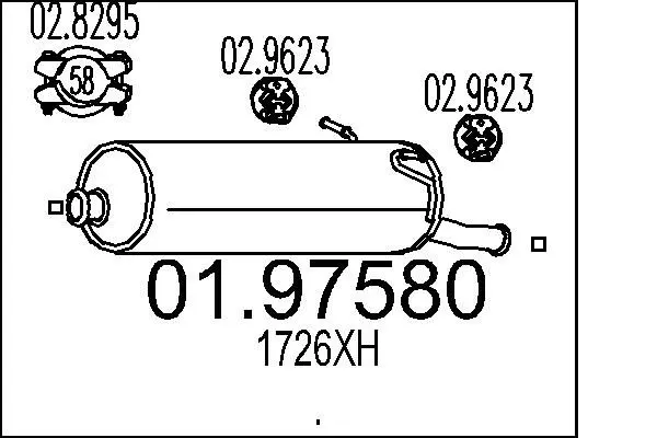 Handler.Part End silencer MTS 0197580 1