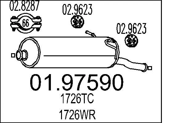 Handler.Part End silencer MTS 0197590 1