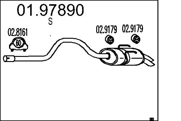 Handler.Part End silencer MTS 0197890 1