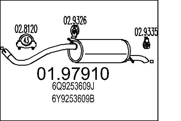 Handler.Part End silencer MTS 0197910 1