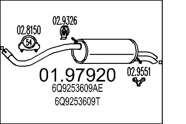 Handler.Part End silencer MTS 0197920 1