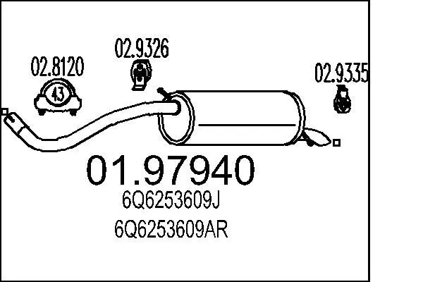 Handler.Part End silencer MTS 0197940 1