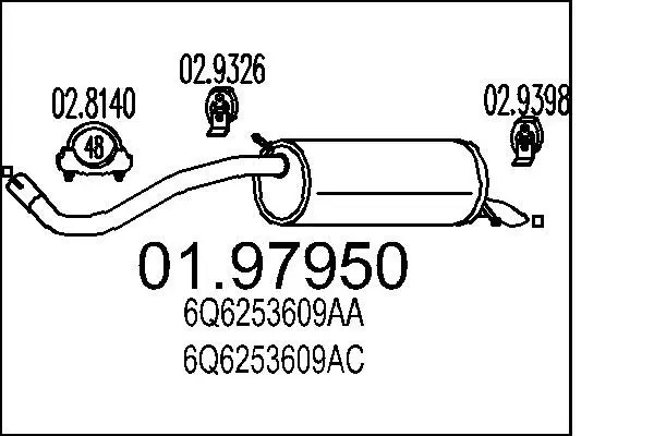 Handler.Part End silencer MTS 0197950 1