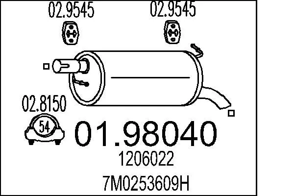 Handler.Part End silencer MTS 0198040 1