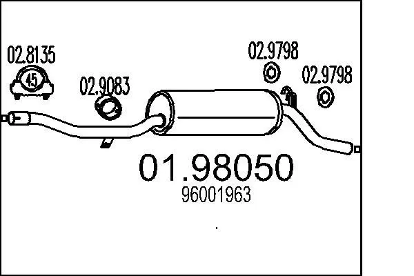 Handler.Part End silencer MTS 0198050 1