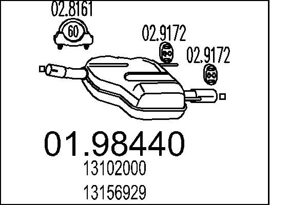 Handler.Part End silencer MTS 0198440 1