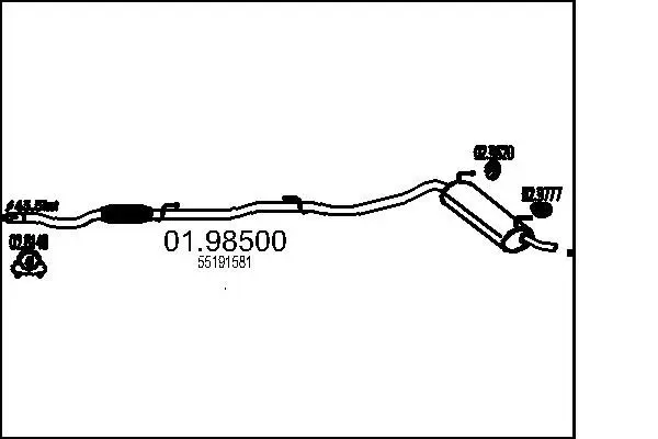 Handler.Part End silencer MTS 0198500 1