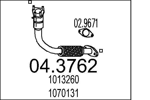 Handler.Part Catalytic converter MTS 043762 1