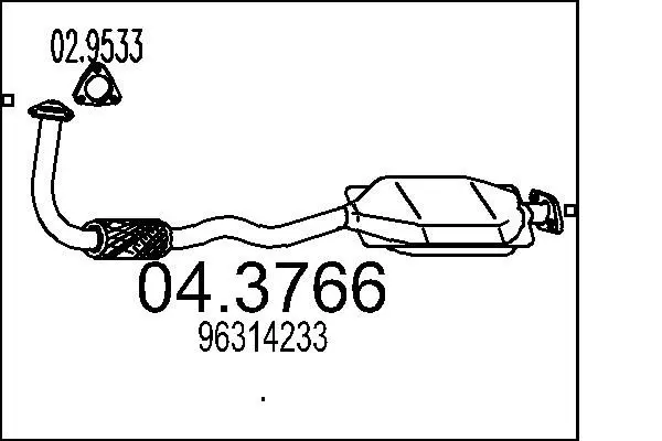 Handler.Part Catalytic converter MTS 043766 1