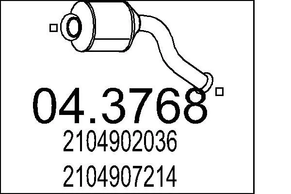 Handler.Part Catalytic converter MTS 043768 1