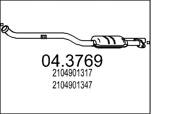 Handler.Part Catalytic converter MTS 043769 1