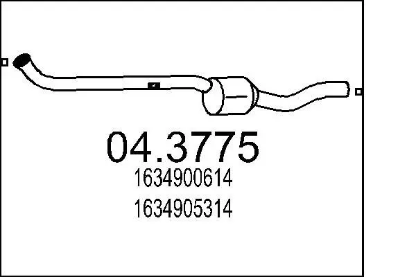 Handler.Part Catalytic converter MTS 043775 1