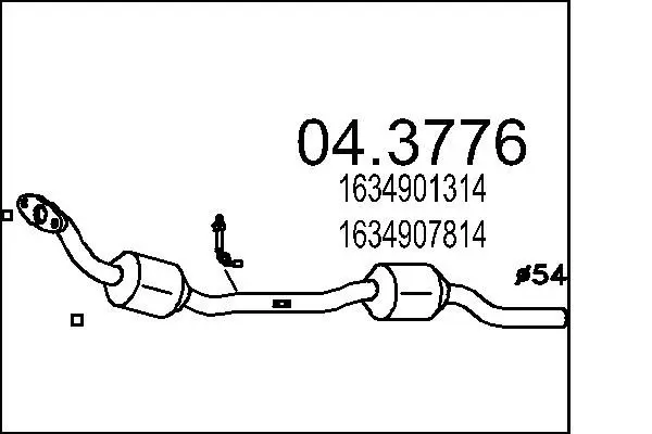 Handler.Part Catalytic converter MTS 043776 1