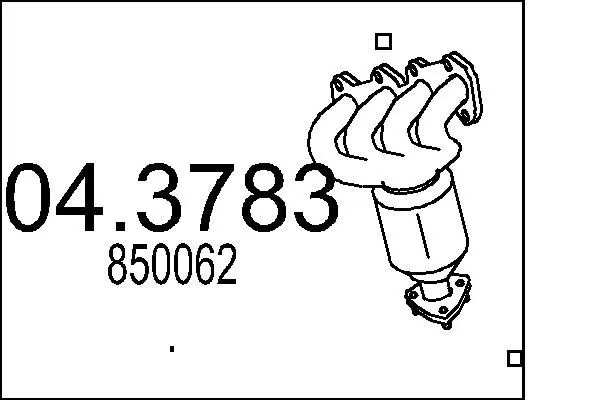 Handler.Part Catalytic converter MTS 043783 1