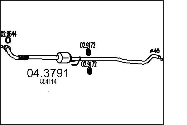 Handler.Part Catalytic converter MTS 043791 1