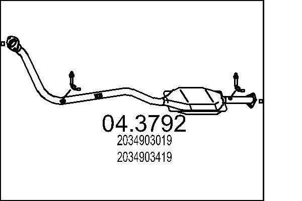 Handler.Part Catalytic converter MTS 043792 1