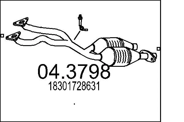 Handler.Part Catalytic converter MTS 043798 1