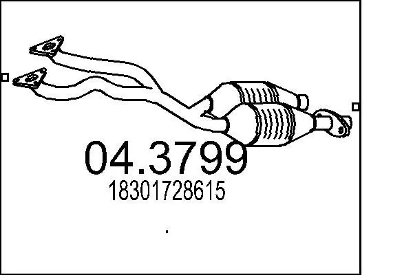 Handler.Part Catalytic converter MTS 043799 1