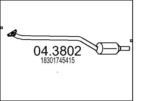 Handler.Part Catalytic converter MTS 043802 1