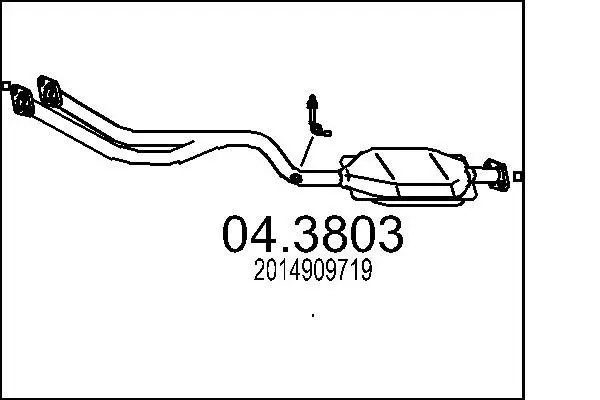 Handler.Part Catalytic converter MTS 043803 1