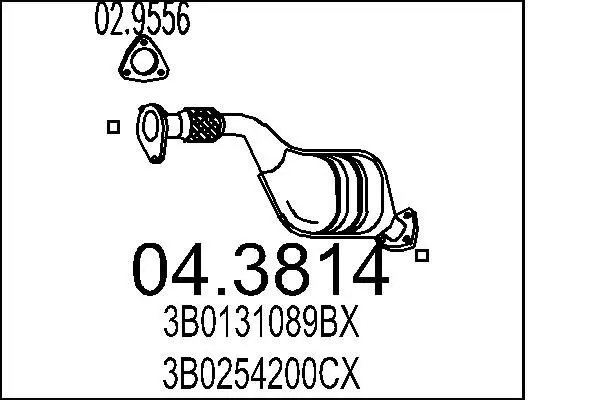 Handler.Part Catalytic converter MTS 043814 1