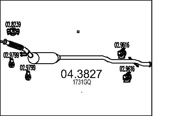 Handler.Part Catalytic converter MTS 043827 1