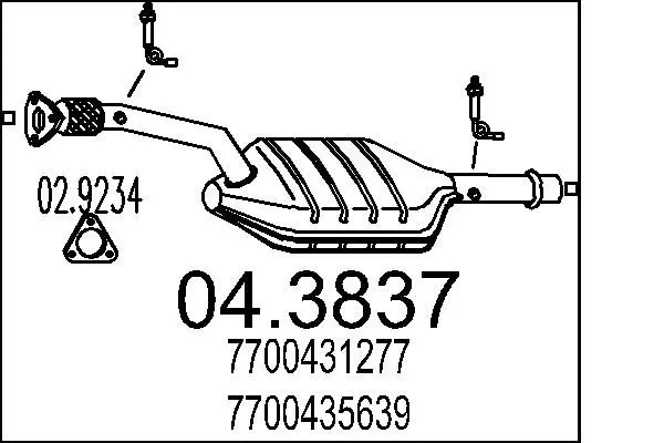 Handler.Part Catalytic converter MTS 043837 1