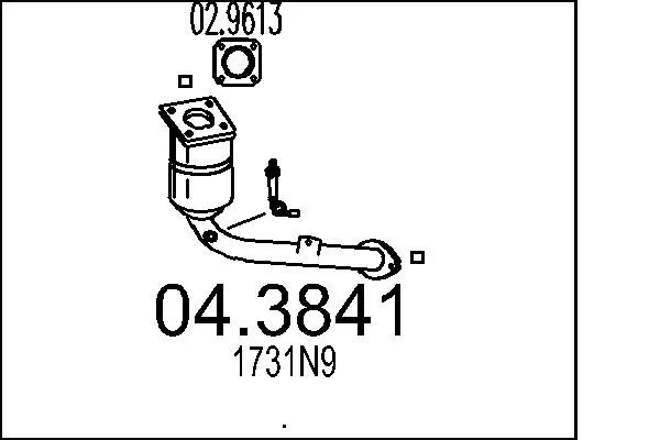 Handler.Part Catalytic converter MTS 043841 1