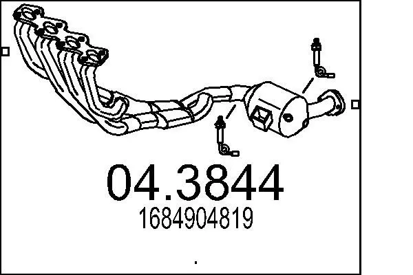 Handler.Part Catalytic converter MTS 043844 1