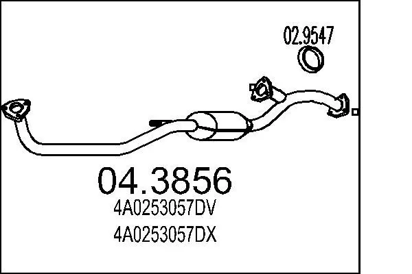 Handler.Part Catalytic converter MTS 043856 1