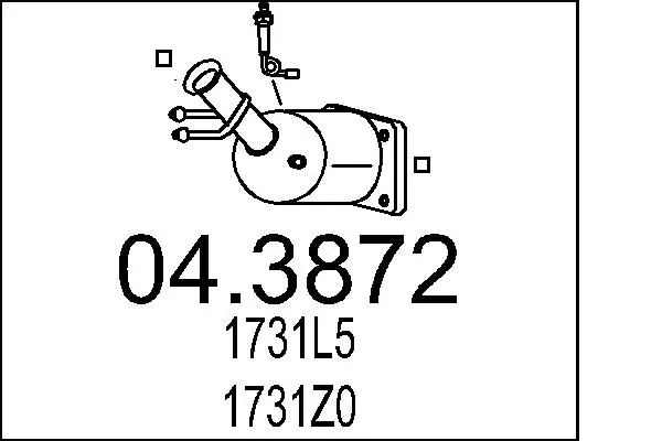 Handler.Part Catalytic converter MTS 043872 1