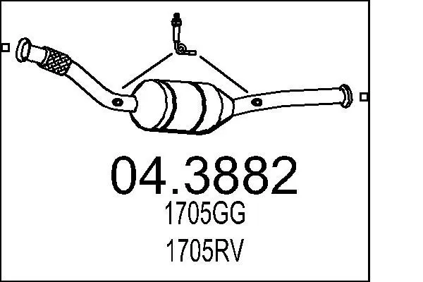 Handler.Part Catalytic converter MTS 043882 1