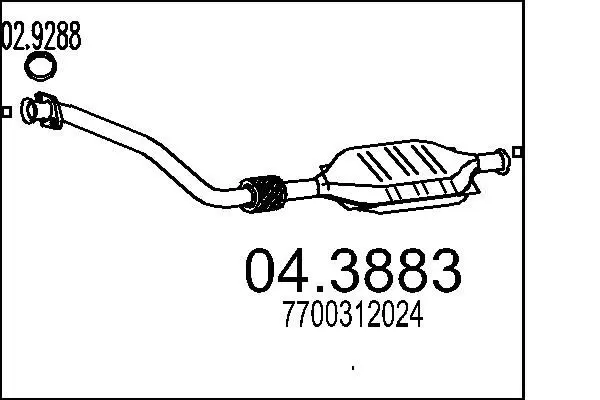 Handler.Part Catalytic converter MTS 043883 1