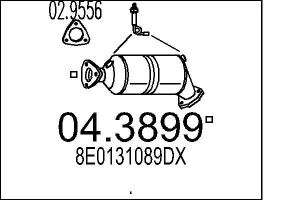 Handler.Part Catalytic converter MTS 043899 1