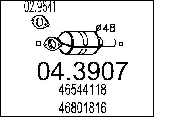 Handler.Part Catalytic converter MTS 043907 1