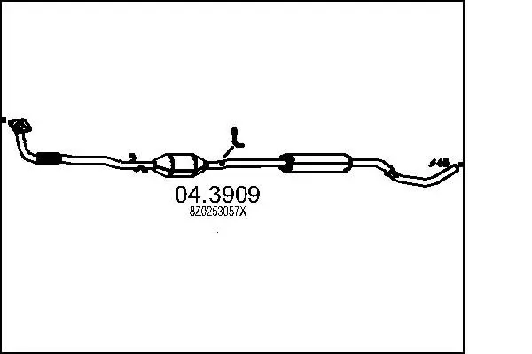 Handler.Part Catalytic converter MTS 043909 1