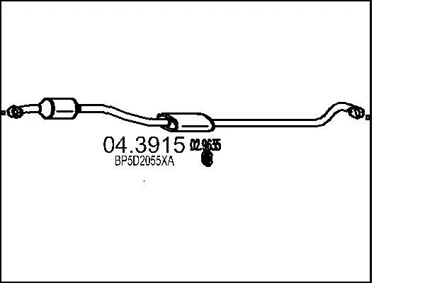 Handler.Part Catalytic converter MTS 043915 1