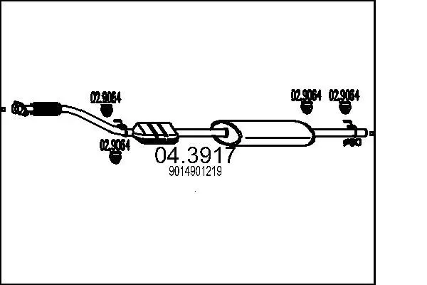 Handler.Part Catalytic converter MTS 043917 1