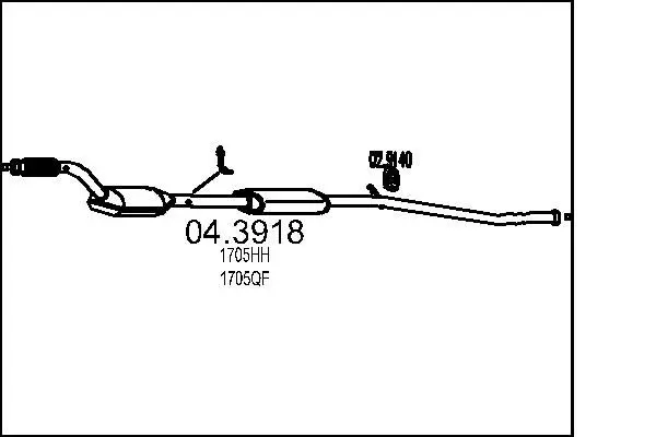 Handler.Part Catalytic converter MTS 043918 1