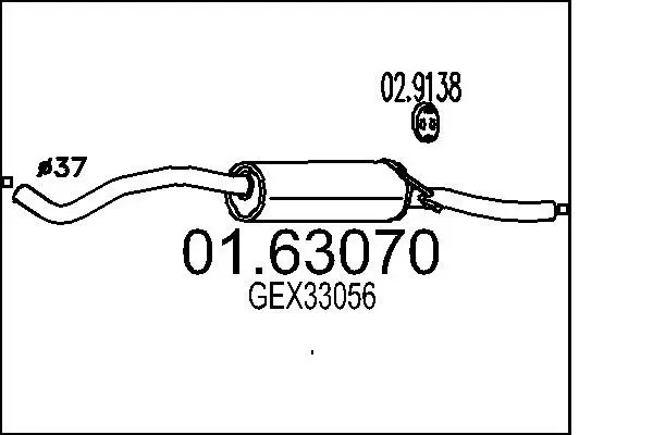 Handler.Part End silencer MTS 0163070 1