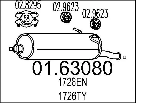 Handler.Part End silencer MTS 0163080 1