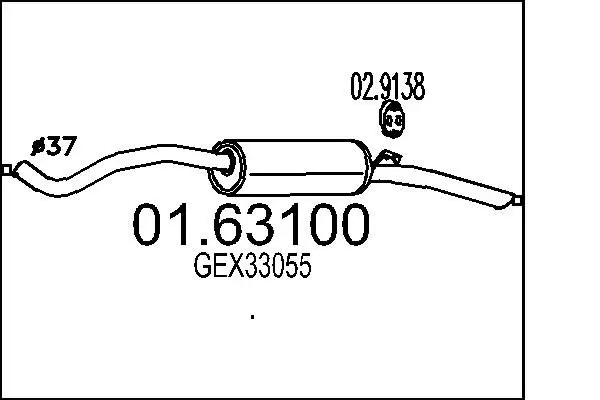 Handler.Part End silencer MTS 0163100 1