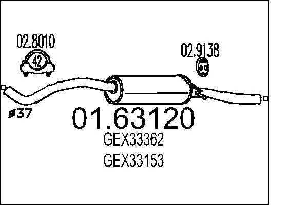 Handler.Part End silencer MTS 0163120 1