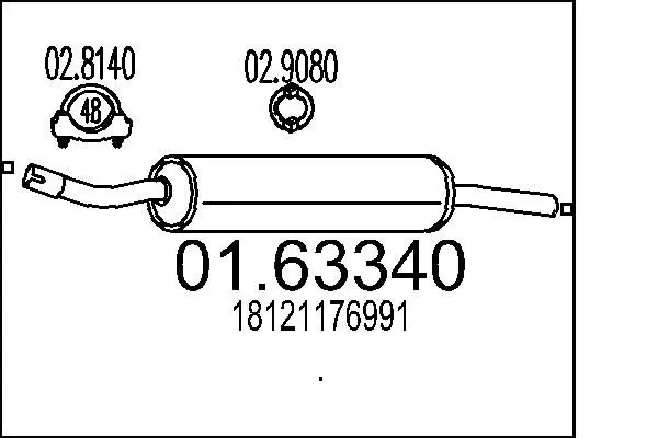 Handler.Part End silencer MTS 0163340 1