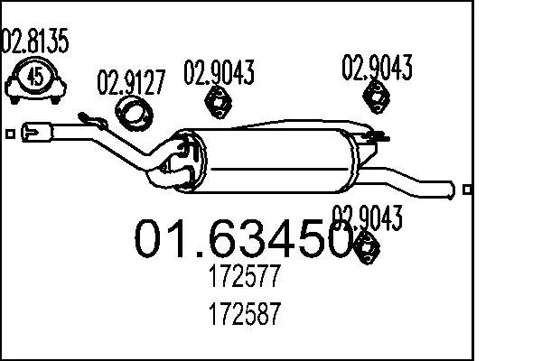 Handler.Part End silencer MTS 0163450 1