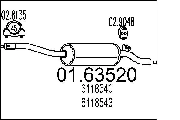 Handler.Part End silencer MTS 0163520 1