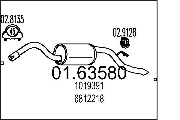 Handler.Part End silencer MTS 0163580 1